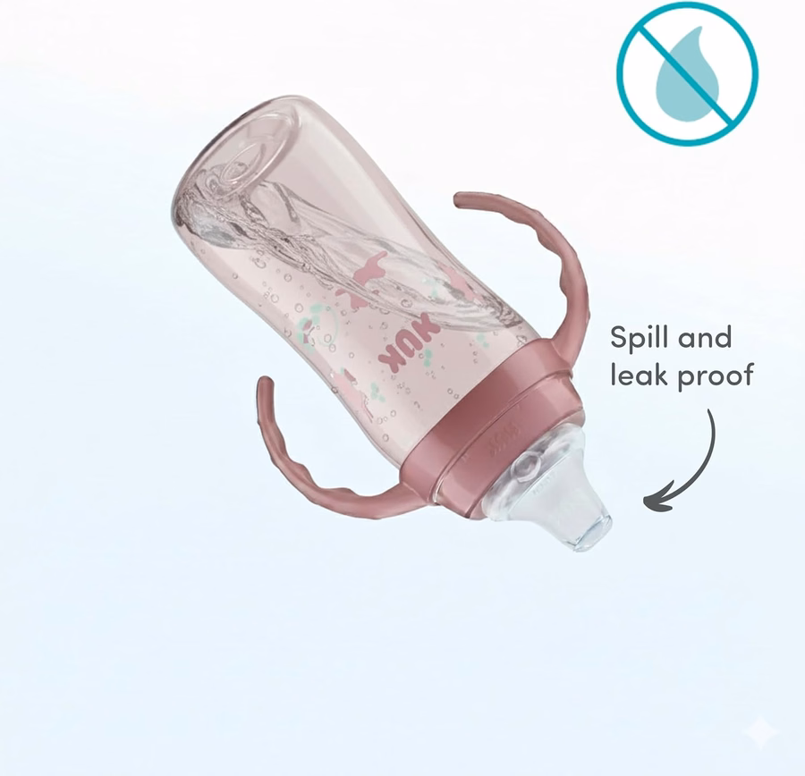 NUK Learner Cup 6+ Months Timeless Collection Amazon Exclusive 10 Oz – BPA Free Spill Proof Sippy Cup 2 Count (Pack of 1) : Baby
